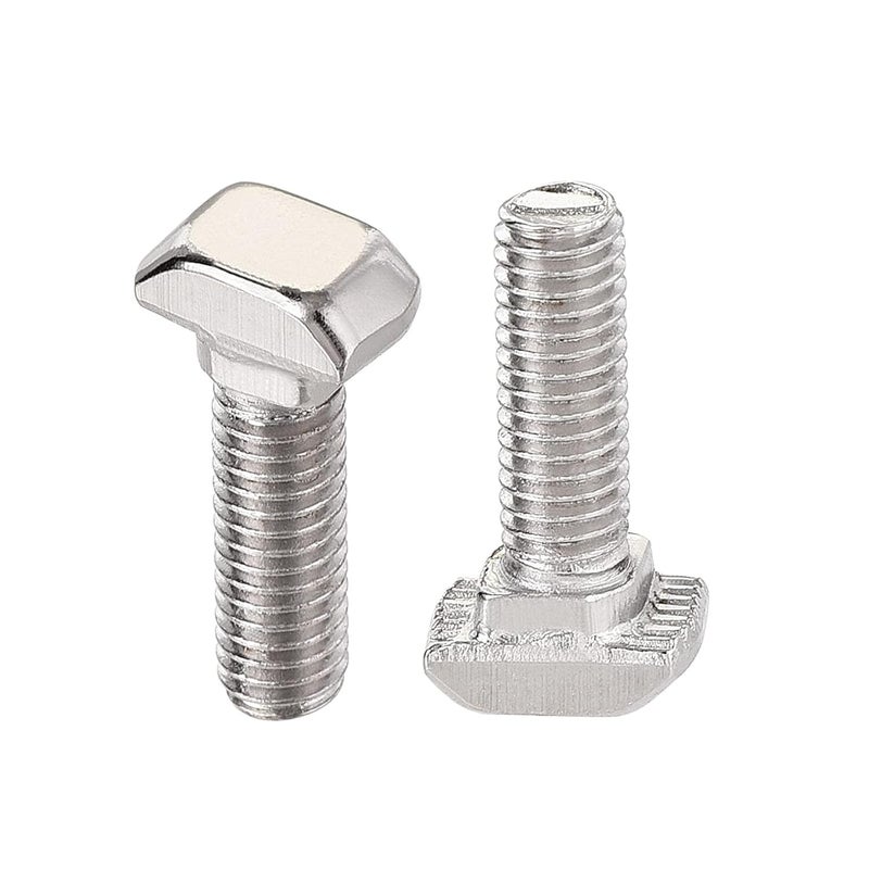 Bkaleme Metric M5 x 30mm Thread T Slot,Drop-in Bolt T-Bolt,Hammer Head Bolt,T Screw Stud for 2020 Series Standard 6mm T-Slot Aluminum Extrusion Profile,Carbon Steel Nickel Plated (2020 Series,20Pcs) - Image 5